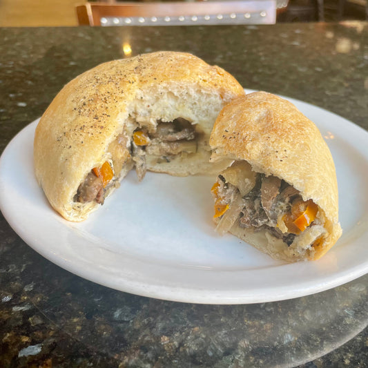 Roasted Veggie and Goat Cheese Stuffed Bun